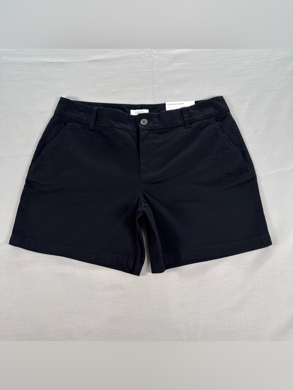 Loft Outlet Monroe Black Dress Shorts Women's Size 10 Summer 6” Polished NWT